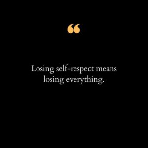 You should not lose yourself 